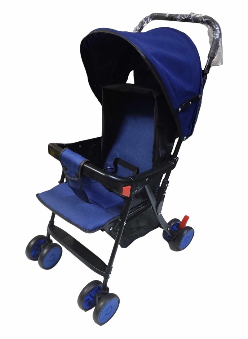 Lightweight stroller with adjustable seat and convenient storage basket