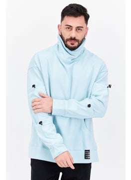 Men Sportswear Fit Long Sleeve Training Sweatshirt, Light Blue
