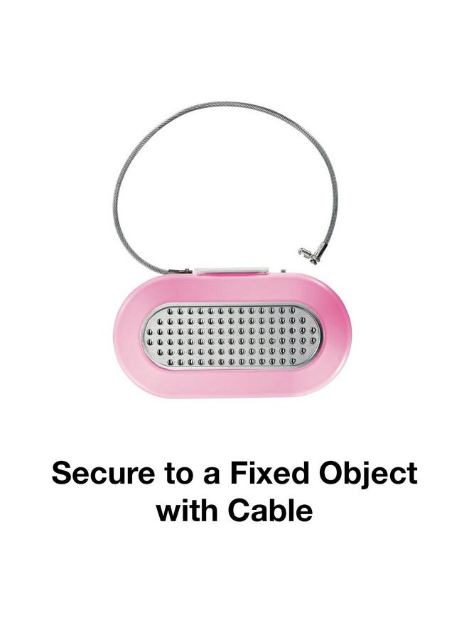 Master Lock Master Lock Pink Portable Small Lock Box, Set Your Own Lock Combination Portable Safe, Personal Travel Safe for Phone, Passport, Money, 5900DPNK  - Image 2