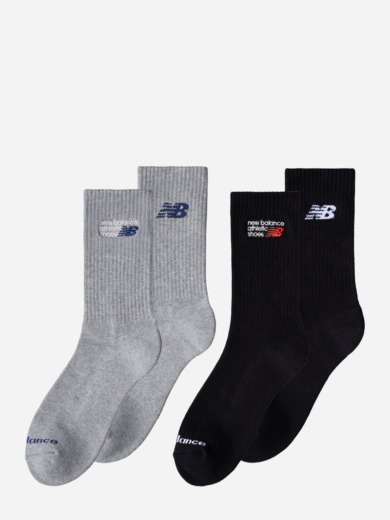 New Balance Pack of 2 - Embroidery Graphic Midcalf Socks - Image 2