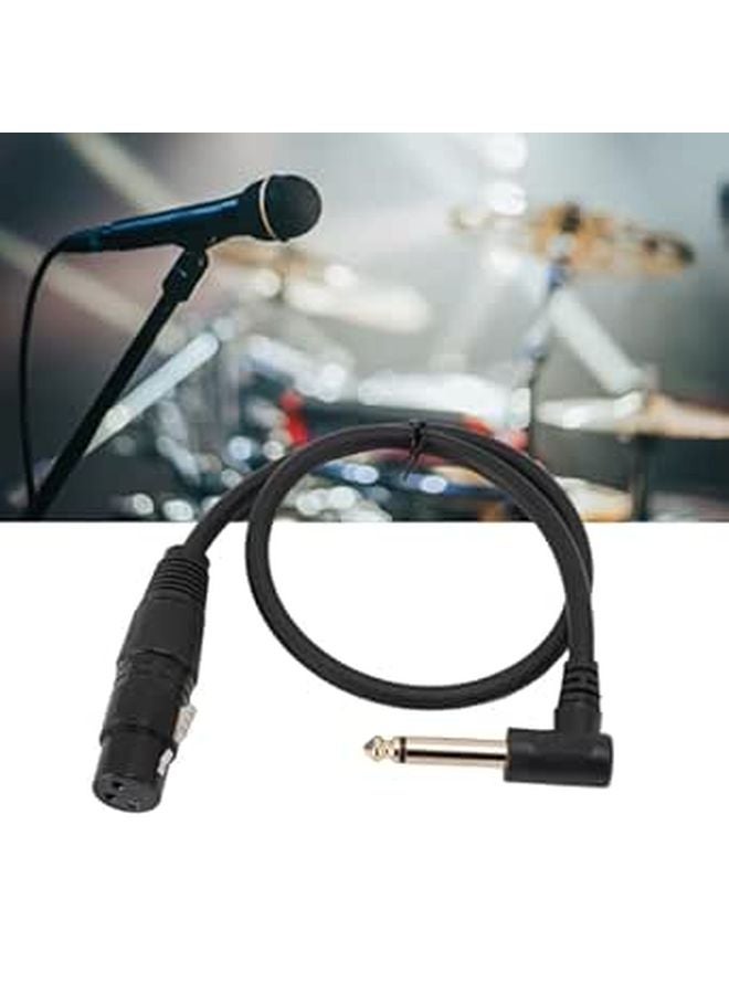 Balanced XLR Female To 6 35mm Male Mono Cable 90 Degree Right Angle PVC Copper Core - Image 1