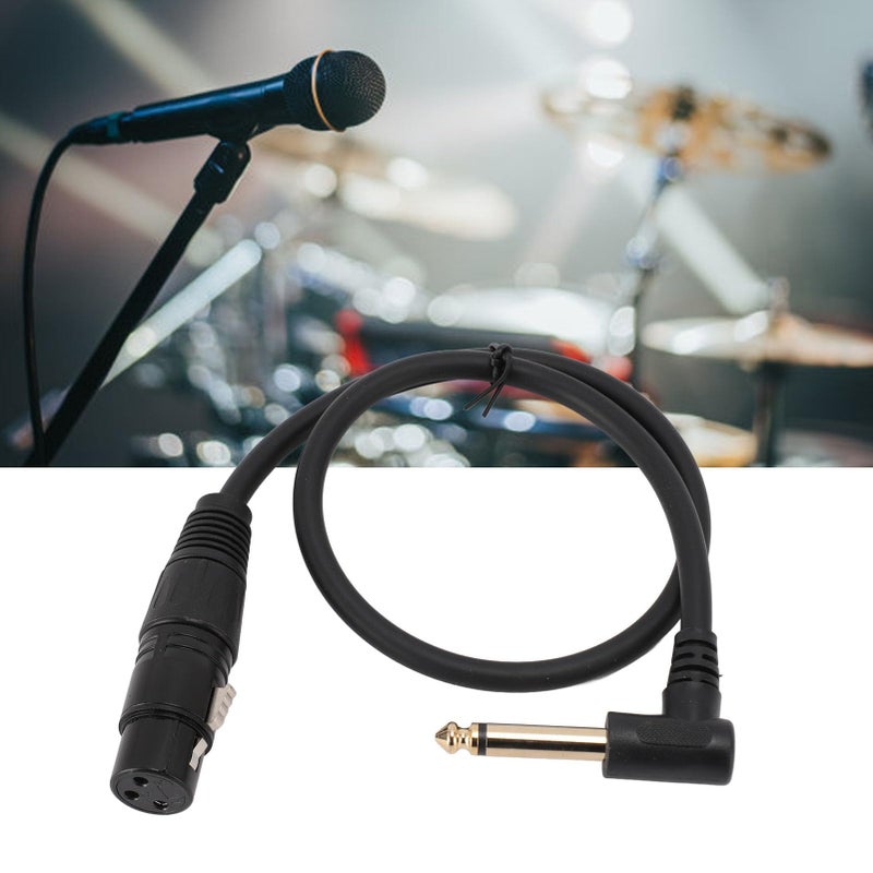 Balanced XLR Female To 6 35mm Male Mono Cable 90 Degree Right Angle PVC Copper Core - Image 2