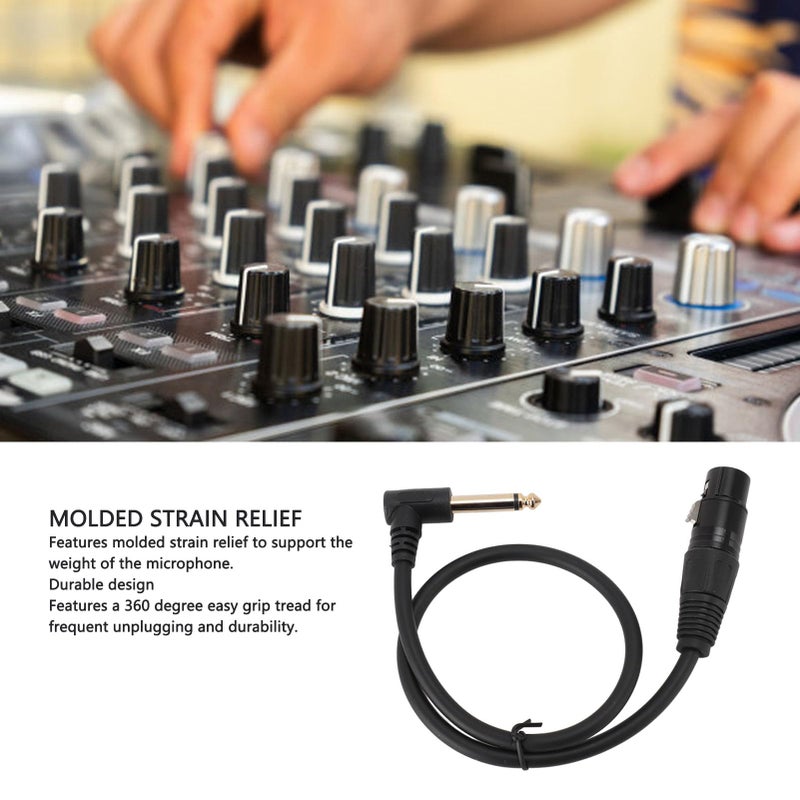 Balanced XLR Female To 6 35mm Male Mono Cable 90 Degree Right Angle PVC Copper Core - Image 3