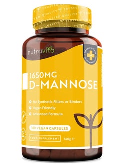 Nutravita D-Mannose 1650mg 180 Vegan Capsules 