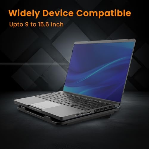 TECHIE 6 Fan Laptop Cooling Pad with Mobile Stand & 10 RGB Modes | 5-Level Adjustable Gaming Stand | Dual-Speed Fans 1200–3000 RPM | Quiet USB Cooling Base | Foldable Metal Mesh for 15.6" Laptops - Image 5