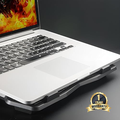 TECHIE 6 Fan Laptop Cooling Pad with Mobile Stand & 10 RGB Modes | 5-Level Adjustable Gaming Stand | Dual-Speed Fans 1200–3000 RPM | Quiet USB Cooling Base | Foldable Metal Mesh for 15.6" Laptops - Image 2
