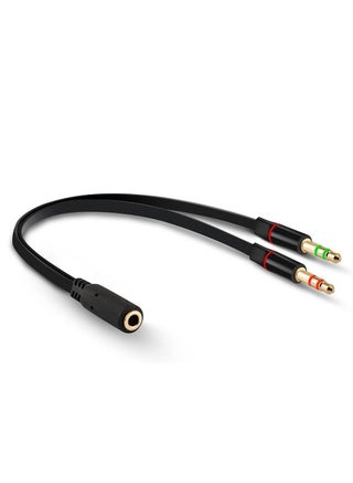Headphone Splitter for Computer 3.5mm Female to 2 Dual 3.5mm Male Mic Audio Y Splitter Cable Smartphone Headset to PC Adapter - pzsku/Z646E71B870762B3772DCZ/45/_/1647830753/25815d94-056a-471a-805d-7d08144e1170