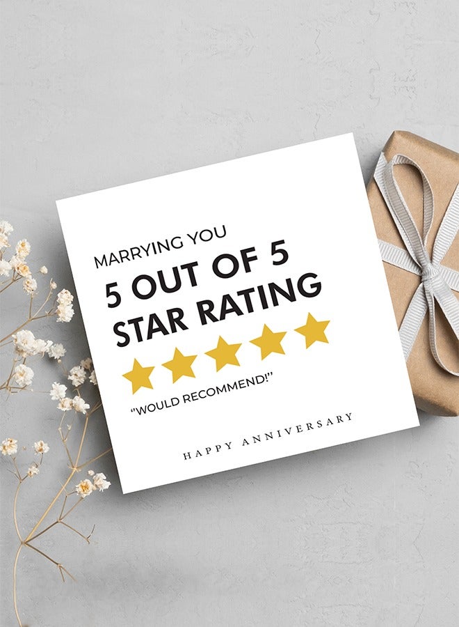 Happy Anniversary Greeting Card - 15cm x 15cm Greeting Card | Ideal for Special Celebrations and Making Lasting Moments