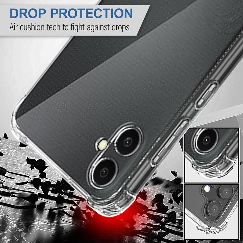 Cedo Samsung Galaxy A05 / F05 / M05 (4G) Bumper Case | Soft Jel Flexible Thin Full Protection Shock Proof Clear TPU Back Case Cover for Samsung Galaxy A05 / F05 / M05 (4G) (Transparent) - Image 3