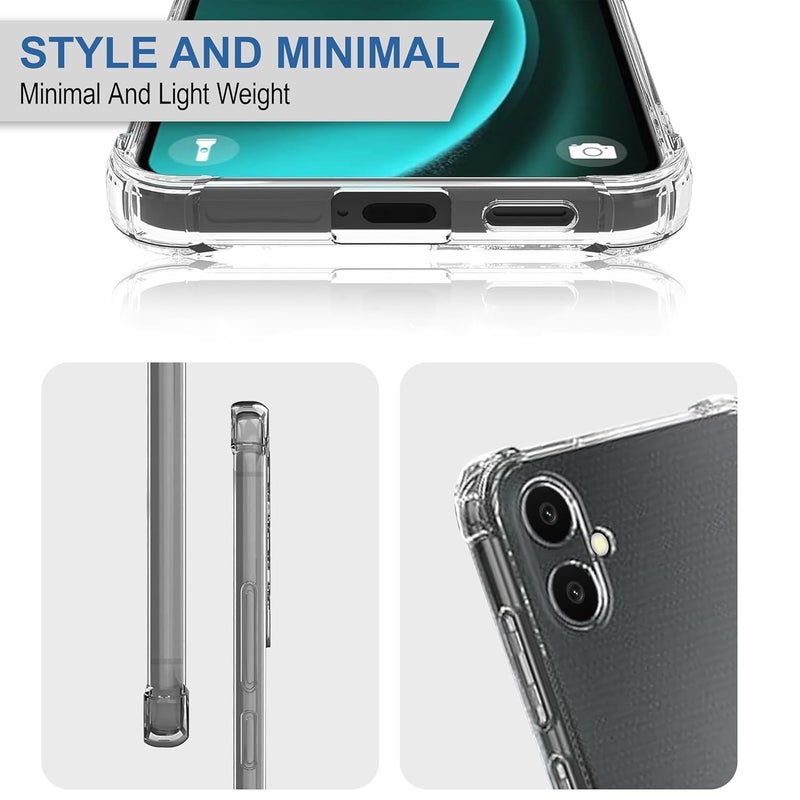 Cedo Samsung Galaxy A05 / F05 / M05 (4G) Bumper Case | Soft Jel Flexible Thin Full Protection Shock Proof Clear TPU Back Case Cover for Samsung Galaxy A05 / F05 / M05 (4G) (Transparent) - Image 4