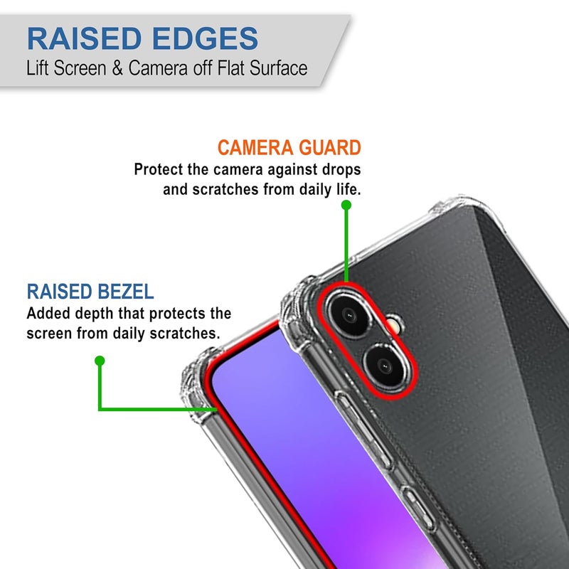 Cedo Samsung Galaxy A05 / F05 / M05 (4G) Bumper Case | Soft Jel Flexible Thin Full Protection Shock Proof Clear TPU Back Case Cover for Samsung Galaxy A05 / F05 / M05 (4G) (Transparent) - Image 2