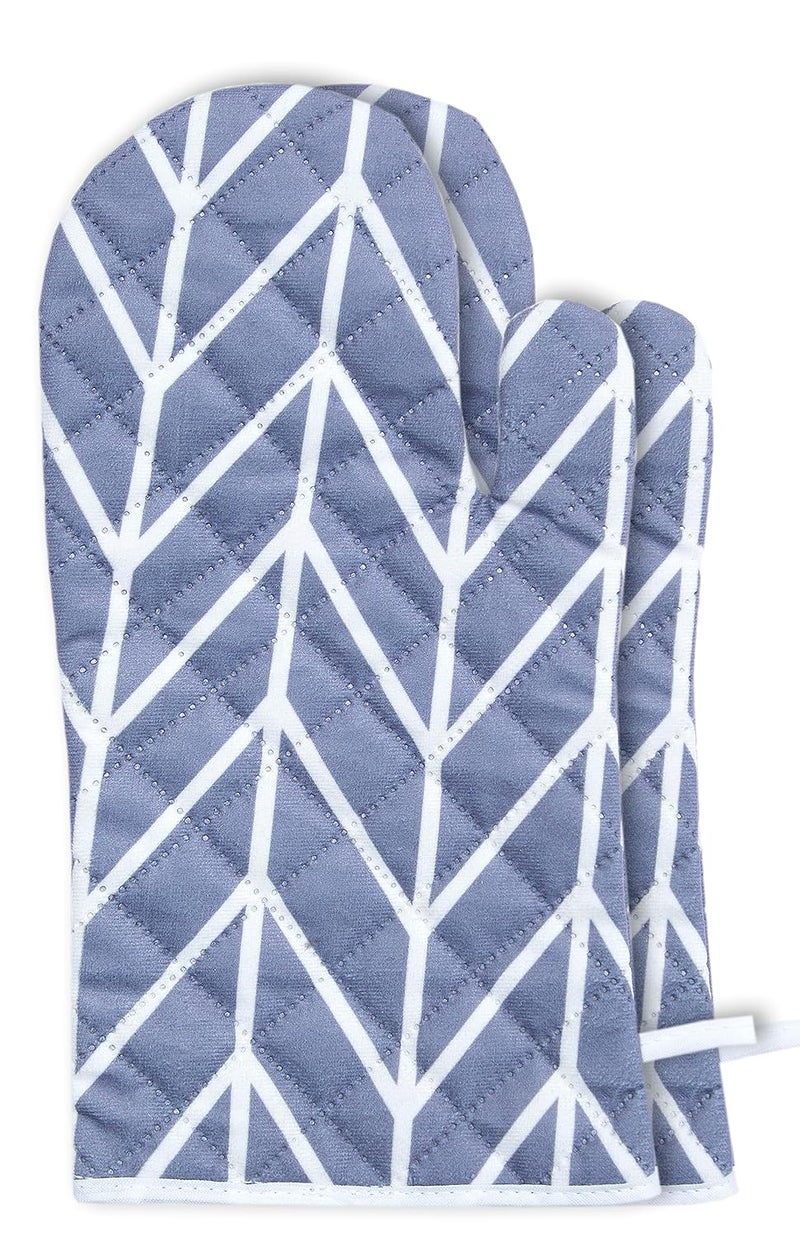 AAZEEM Oven Mitts and Pot Holder with Recycled Infill Silicone Non-Slip Cooking Gloves for Cooking Baking Grilling (3-Piece Set,Grey) - Image 2