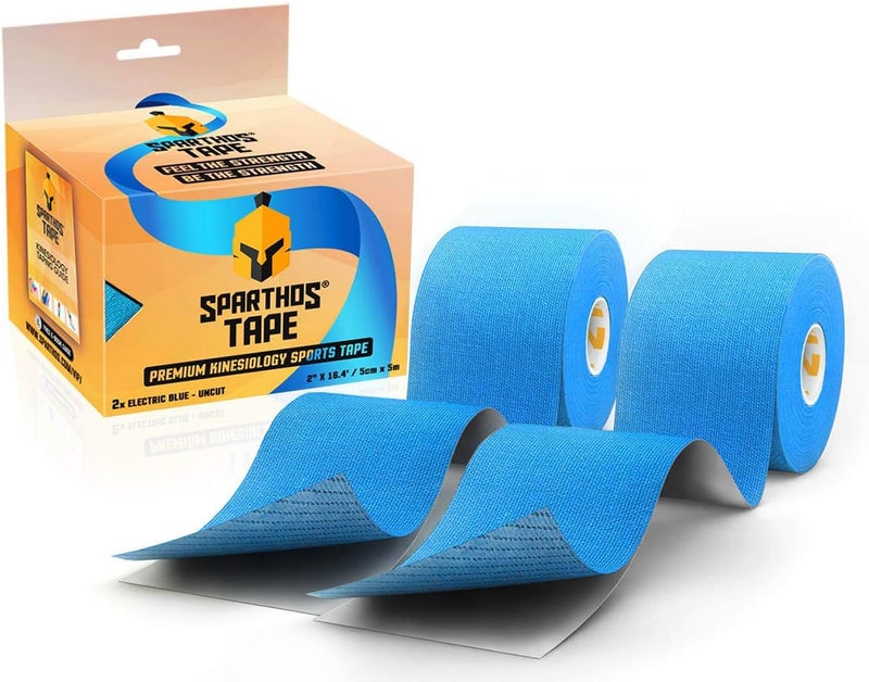 Sparthos Kinesiology Tape - Incredible Support for Athletic Sports and Recovery - Free Kinesiology Taping Guide! - Uncut 2 inch x 16.4 feet Roll - Image 1