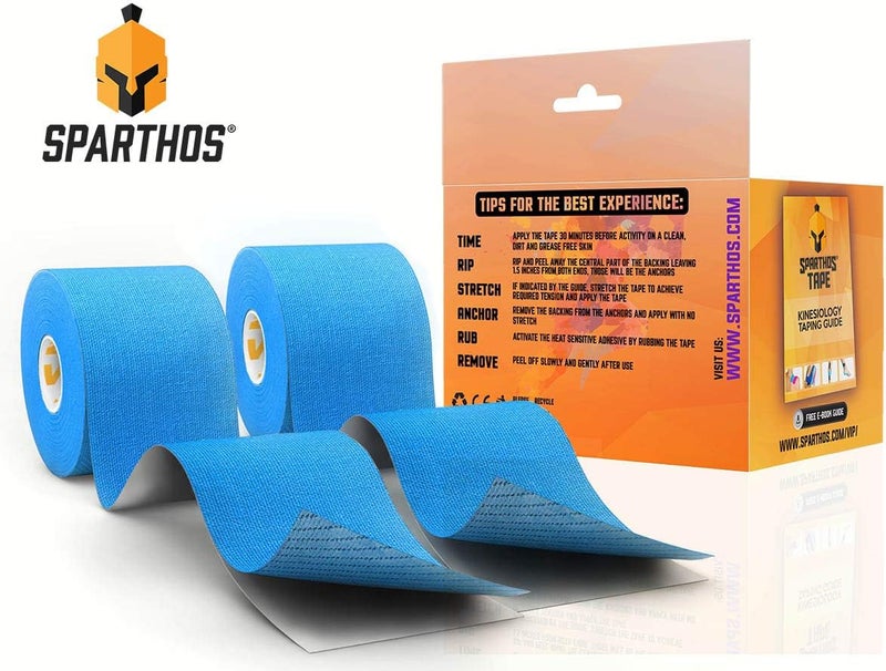 Sparthos Kinesiology Tape - Incredible Support for Athletic Sports and Recovery - Free Kinesiology Taping Guide! - Uncut 2 inch x 16.4 feet Roll - Image 2