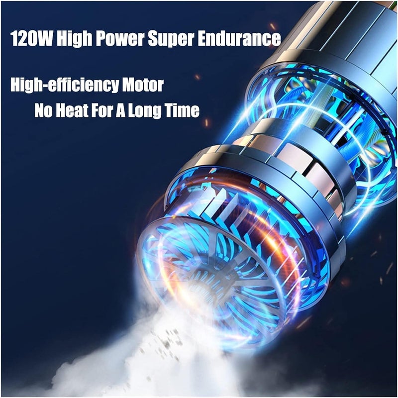 Vroxy مكنسة كهربائية محمولة لاسلكية صغيرة Vroxy مع تصفية متعددة سعة عالية بطارية ليثيوم رطبة وجافة لاسلكية 1 قطعة - Image 3