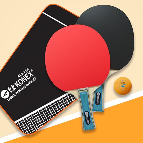 Konex Table Tennis Bat for Beginners & Intermediate Players (1pc) | Lightweight, Non Slip Handle with Advanced Rubber Paddle |Ideal for Balanced Spin & Control for Casual Games or Competitive Play - Image 5
