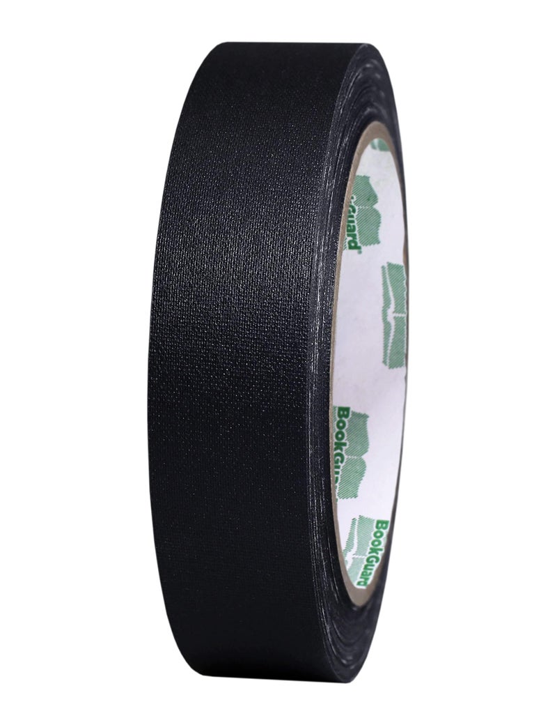 BookGuard 1 Inch Premium Bookbinding Repair Cloth Tape, 15 Yard Roll, Black - Image 1