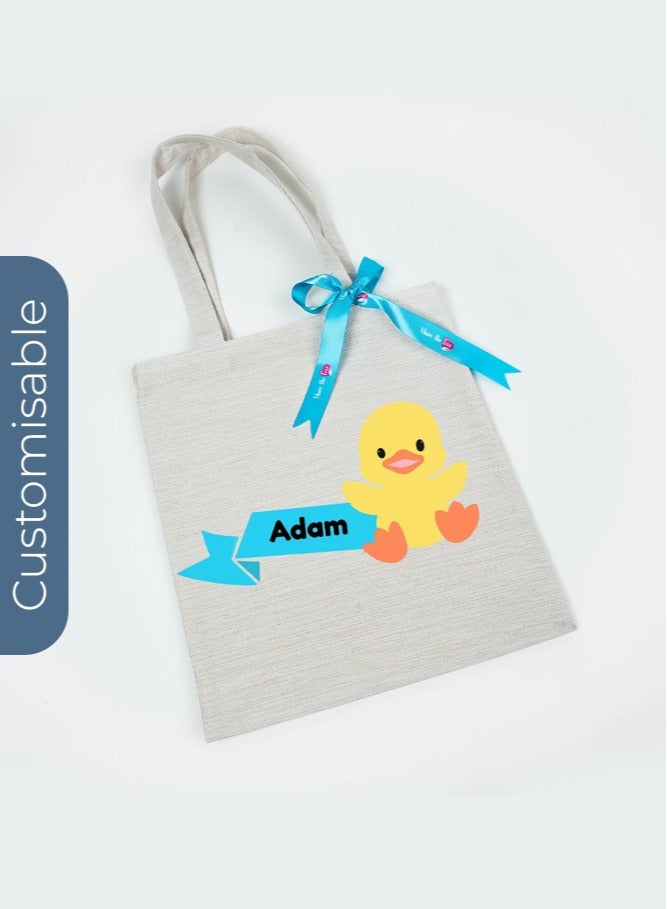 Share the Love Easter Duckling Tote Bag - Personalised Shopping & Everyday Carry Bag - Image 1