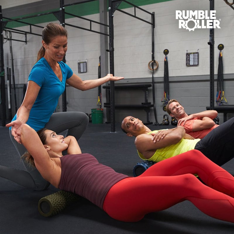 RUMBLE ROLLER رومبلرولر الأصلي بكرة فوم ذات نسيج - علاج تدليك الأنسجة العميقة، تدليك تحرير العضلات الذاتي (رومبلرولر 22" غيتور تدليك احتكاكي) - Image 5