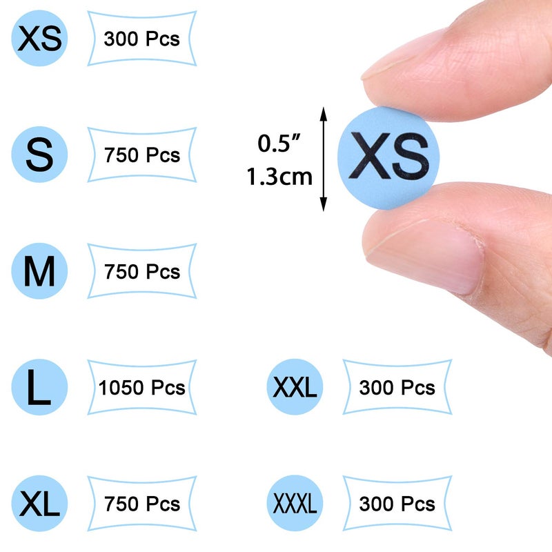 Wisdompro 4200 PCS Clothing Size Stickers, 1/2 inch Round Self Adhesive Apparel Size Labels Stickers for Clothing T Shirt Trousers Skirt Retail, 7 Sizes (XS, S, M, L, XL, XXL, XXXL) - Image 2