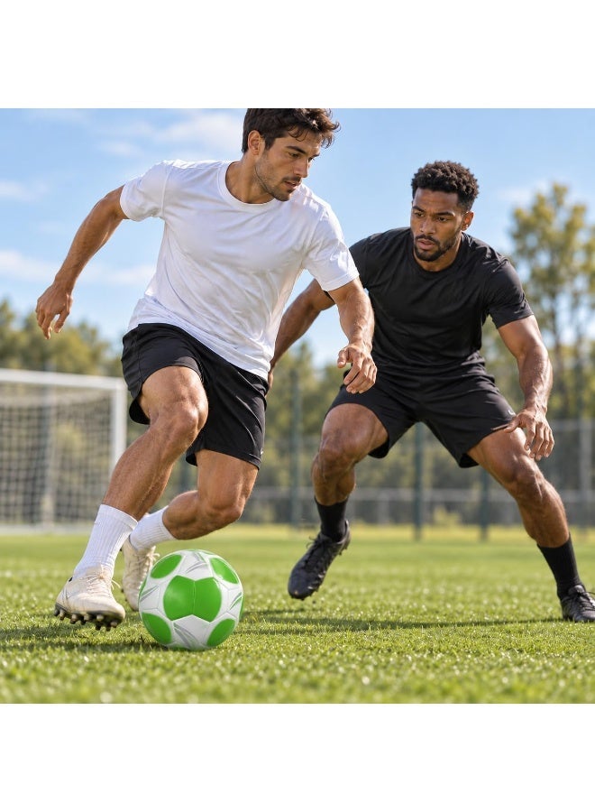 فيرست تشويس First Choice Professional Size 5 Soccer Ball, Durable and Lightweight Green and White Sports Football for Training and Matches - Image 2