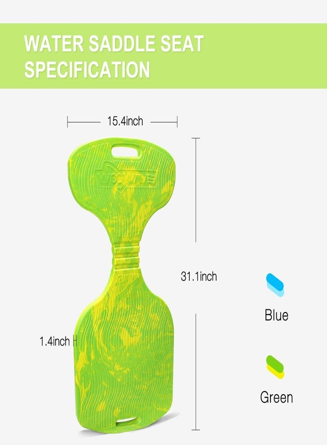 عوامات WOOWAVE المائية الفاخرة على شكل سرج للبالغين والأطفال، مقاعد سرج من إسفنج EVA للسباحة في المسبح، لون أخضر - Image 2