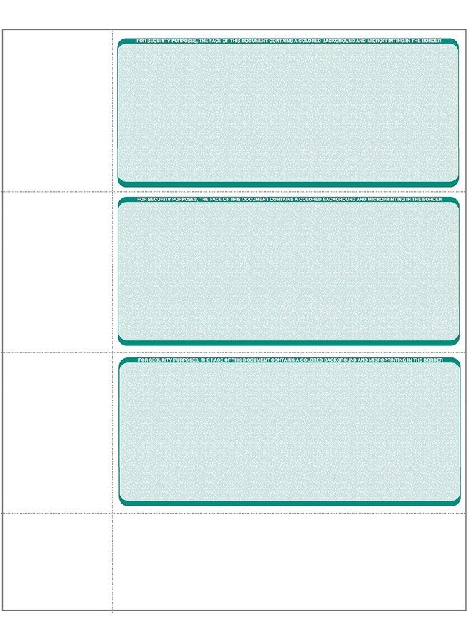 Compuchecks Computer Check Paper Blank Personal Wallet Checks 3 On A Page Compatible With Versa Check Quickbooks Quicken And Any Laser Printer (50 Sheets 150 Checks Green Diamond) - Image 1