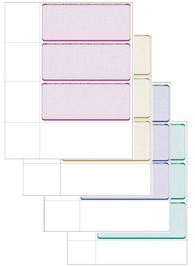 Compuchecks Computer Check Paper Blank Personal Wallet Checks 3 On A Page Compatible With Versa Check Quickbooks Quicken And Any Laser Printer (50 Sheets 150 Checks Green Diamond) - Image 5