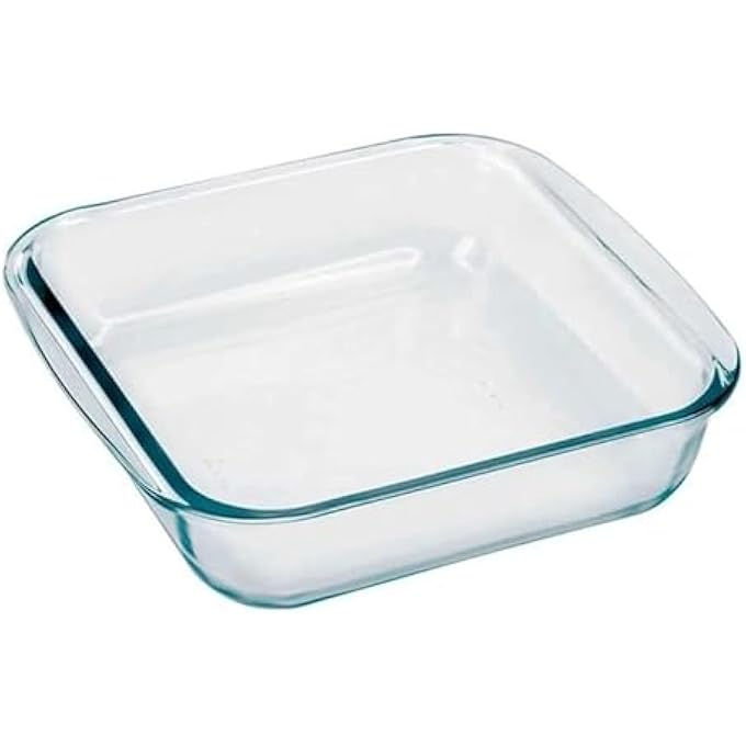 Marinex Medium Square Glass Roaster 18L  Durable HeatResistant Bakeware Dish  Transparent OvenSafe Roasting  Baking Tray  Ideal For Brownies Casseroles Pasta Bakes Desserts  Everyday Meals - Image 1