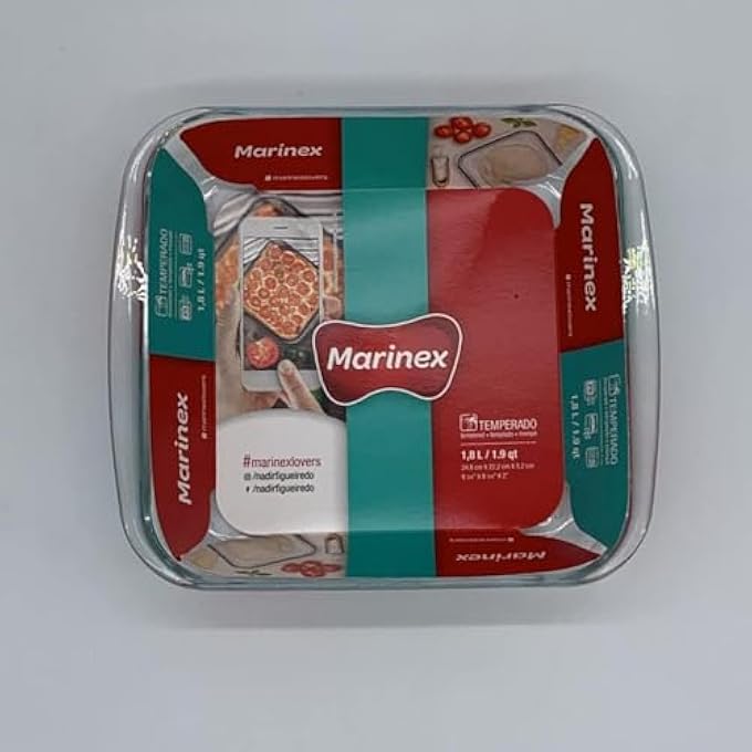 Marinex Medium Square Glass Roaster 18L  Durable HeatResistant Bakeware Dish  Transparent OvenSafe Roasting  Baking Tray  Ideal For Brownies Casseroles Pasta Bakes Desserts  Everyday Meals - Image 4