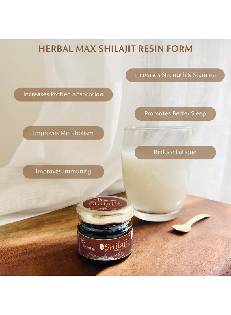 هيربال ماكس راتنج شيلاجيت من جبال الهيمالايا النقية، ٢٠ غرام | عبوة من ٣ قطع - Image 4