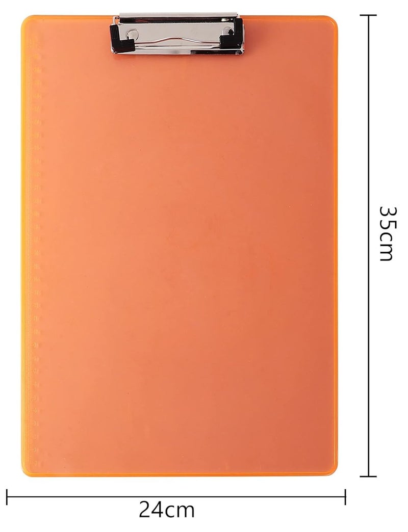 CUBIC Orange Premium Exam Clipboard | 35 x 24 Size | Unbreakable Writing Pad with Metal Clip for Students, Office & Coaching Use - Image 2