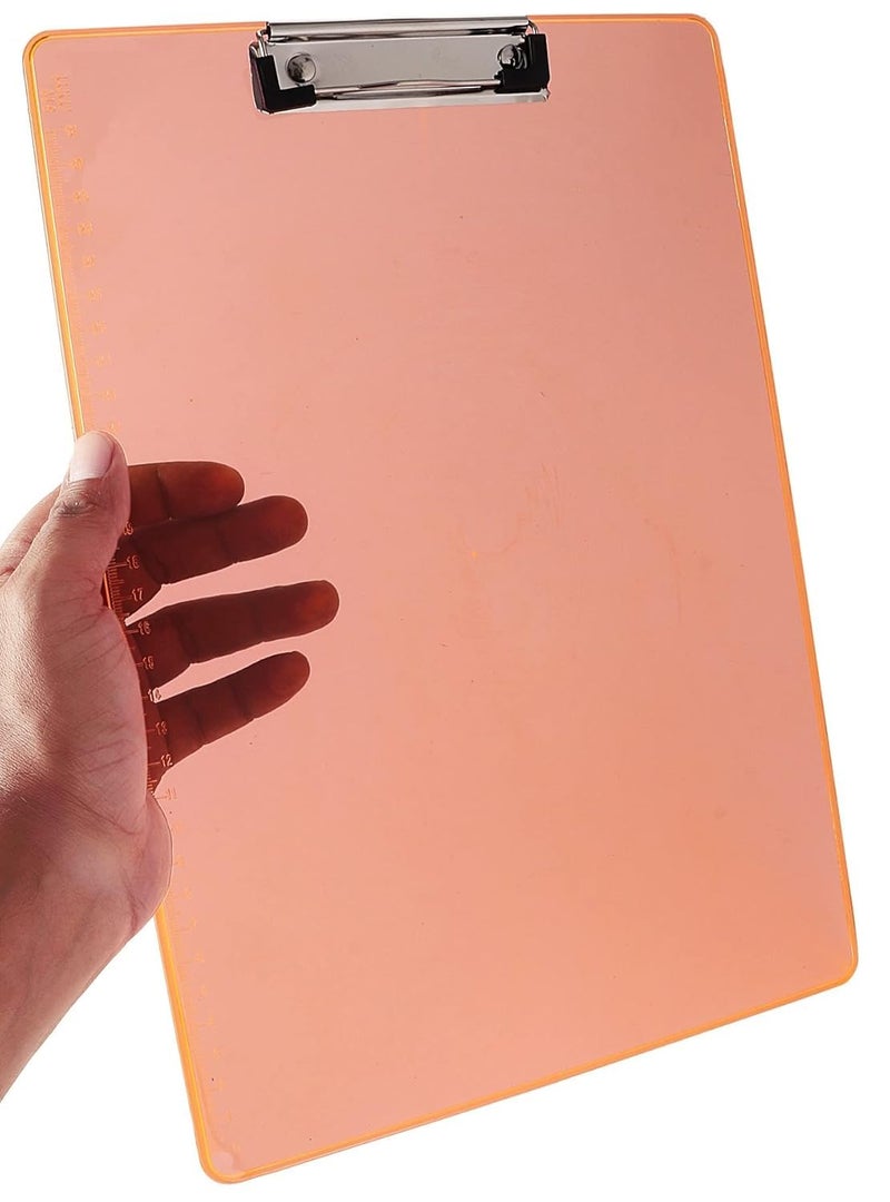 CUBIC Orange Premium Exam Clipboard | 35 x 24 Size | Unbreakable Writing Pad with Metal Clip for Students, Office & Coaching Use - Image 3