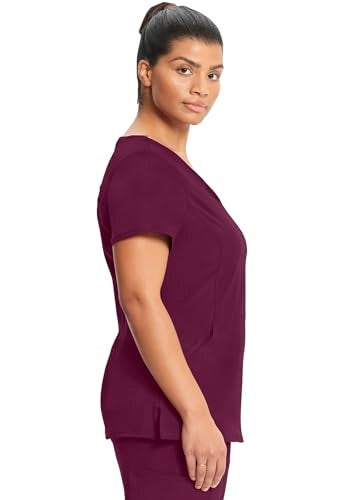 Cherokee Infinity Cherokee Women Nurse Scrubs Top Mock Wrap 2625A, M, Wine - Image 5