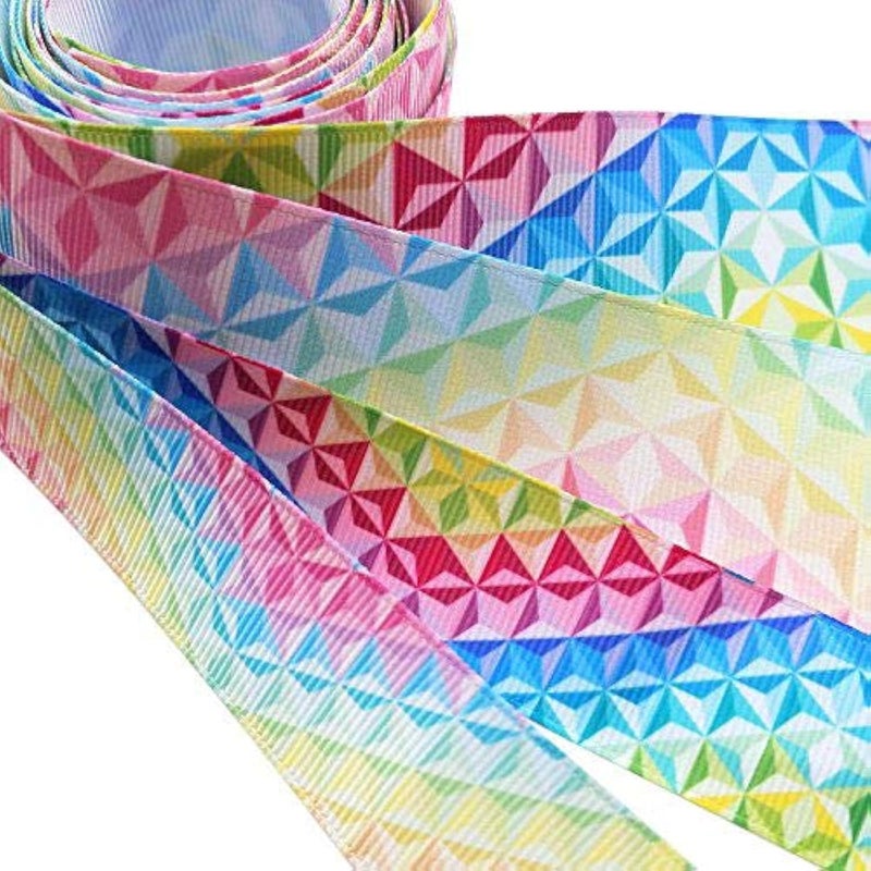 Dandan DIY Assorted 12Yards Diamond Grosgrain Ribbon Craft DIY Gift Packing Hair Bow Accessory MIX4