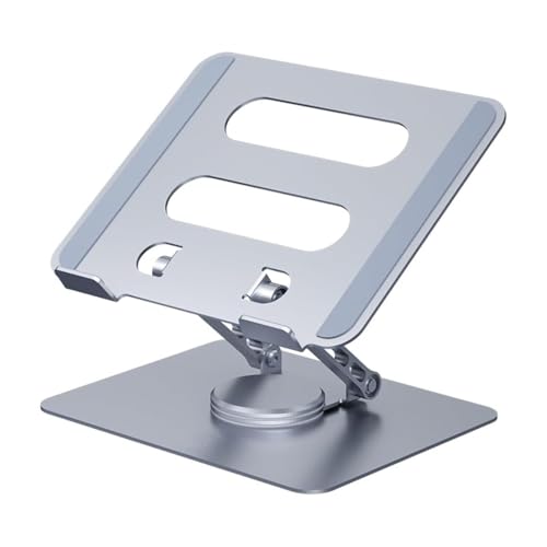 Vortex D086-Silver Laptop Stand Ultimate Cutting-Edge Durable Convenient Secure Cooling Aluminum 360-degree Effortlessly Rotating Innovative Design Comfort and Flexible(Silver) - Image 1