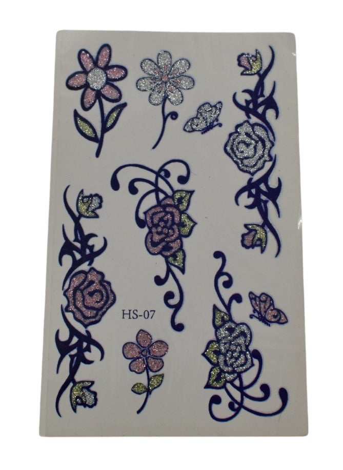 Generic - Unisex Semi Permanent Tattoo, Waterproof Realistic Temporary Tattoo, Vibrant Blue Fake Tattoo Stickers - Image 1