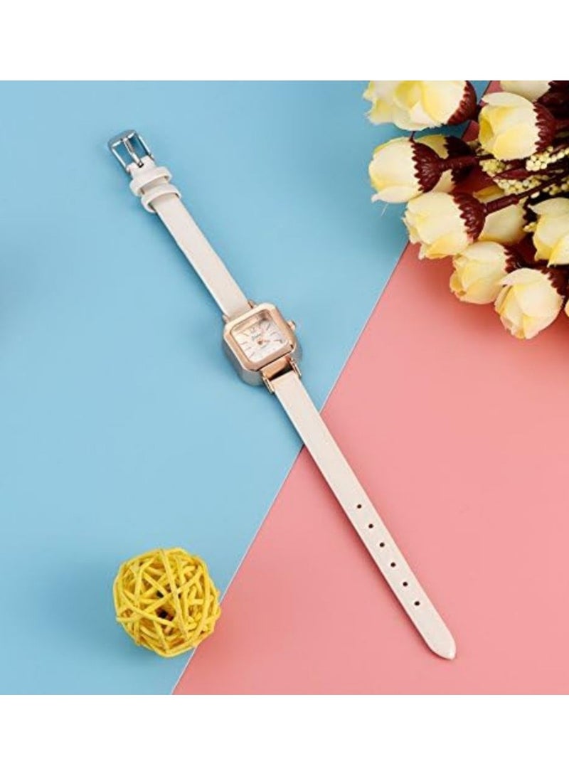 SYOSI Fashionable Female Quartz Wrist Watch, Analog PU Strap Wristwatch Quartz Watch Casual PU Strap Watch Fashion Wristwatch Chic Wristwatch Stylish Timepiece with Elegant Design for Women - Image 4