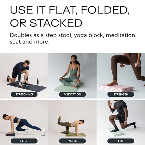 Stakt – Foldable Multi-Purpose Fitness & Yoga Mat with Patented Design, Workout Mat with Non-Slip Surface, Portable & Lightweight, For Studio or Home Use, As Seen on Shark Tank (Rosewater) - Image 5