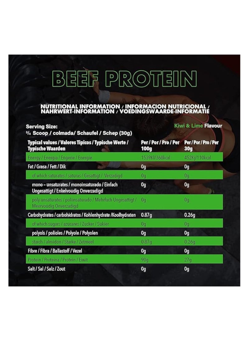 NXT Nutrition - Beef Protein Isolate, Kiwi & Lime Twist Flavour, 1.8kg, 60 Servings - Image 1