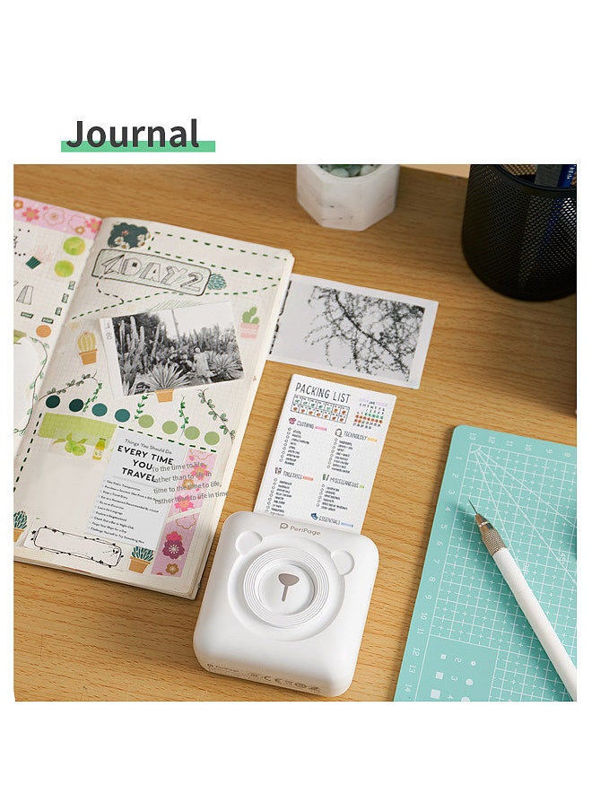 PeriPage Mini Pocket All-in-One Thermal Printer Wireless BT Picture Photo Label Memo Receipt Paper Printer AR Photo Function with USB Cable Support for Android iOS Smartphone Windows  - Image 3