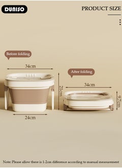 DUNISO Collapsible Foot Bath Basin with Lid and Hidden Handle, Portable Foot Soak Tub with Foot Massager, Folding Foot Tub for Soaking Feet, Pedicure Foot Spa Bucket for Relieving Fatigue And Body Stress, Multifunctional Bucket for Travel, Camping Washing  - Image 4