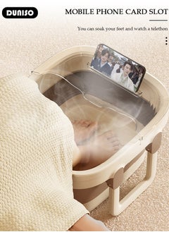 DUNISO Collapsible Foot Bath Basin with Lid and Hidden Handle, Portable Foot Soak Tub with Foot Massager, Folding Foot Tub for Soaking Feet, Pedicure Foot Spa Bucket for Relieving Fatigue And Body Stress, Multifunctional Bucket for Travel, Camping Washing  - Image 5
