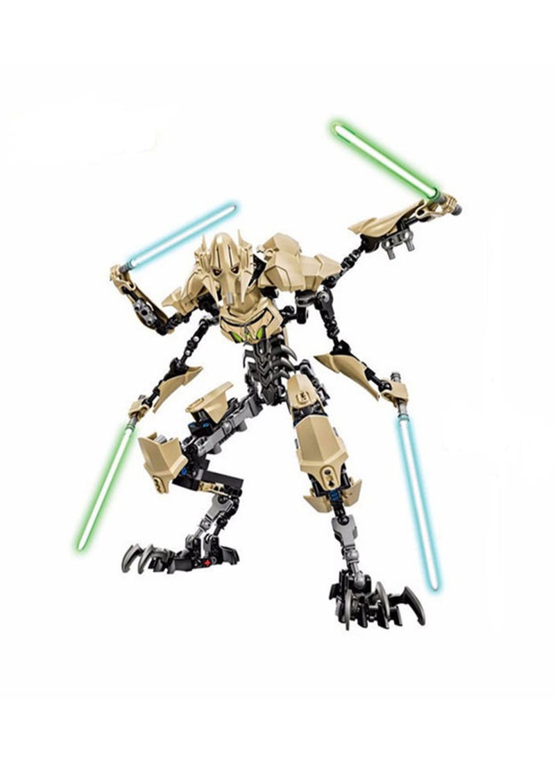 Planet Series Model Building Blocks Figure Joint Movable Small Particles Assembly Battle Toys (Color General Griffith)