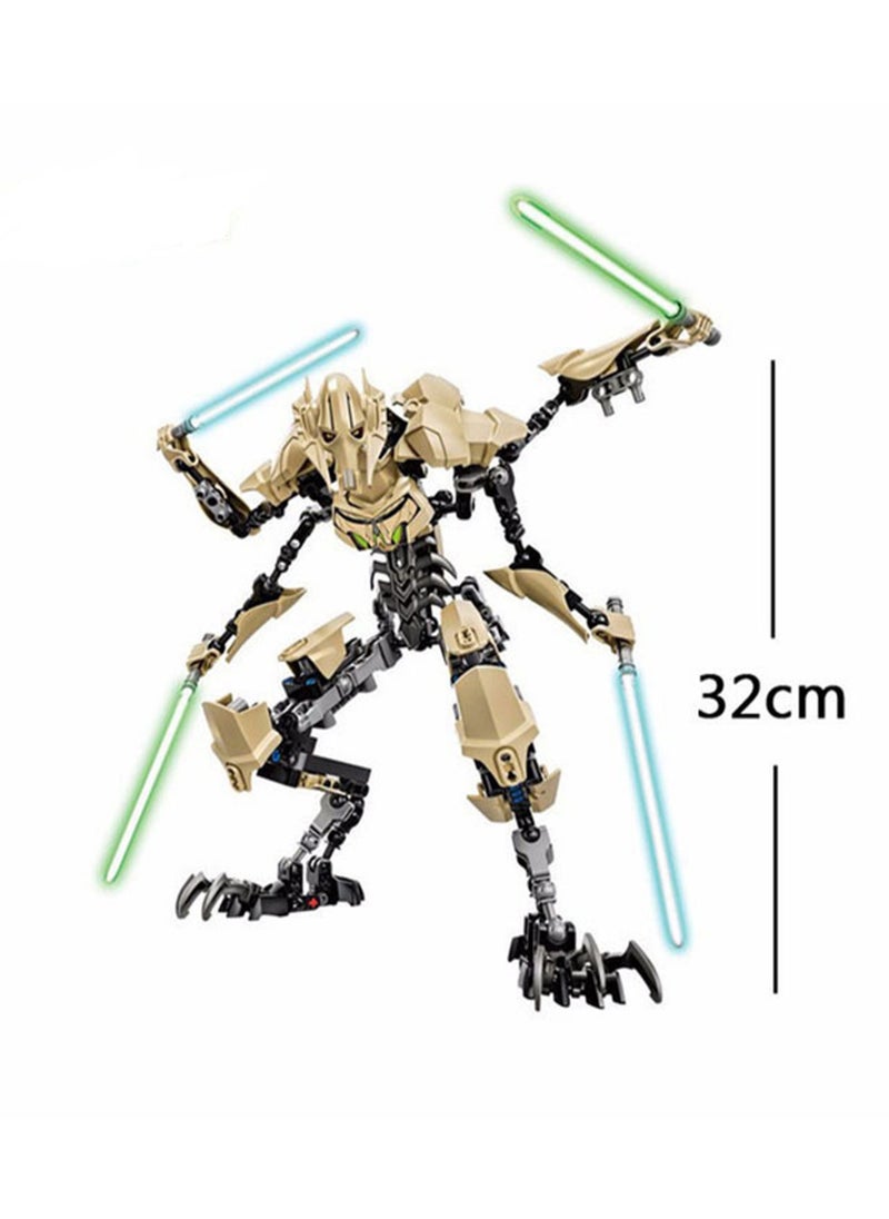 Planet Series Model Building Blocks Figure Joint Movable Small Particles Assembly Battle Toys (Color General Griffith)
