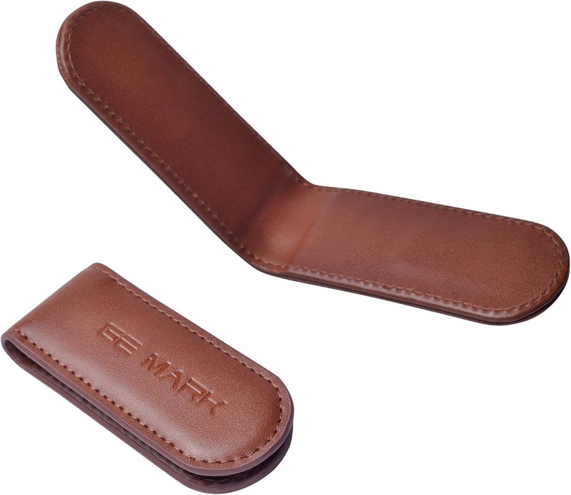 GE MARK Leather Money Clip - Strong Magnets Holds 30 banknotes - for Men - Cash Leather Card Holder - Gift Box - Image 4