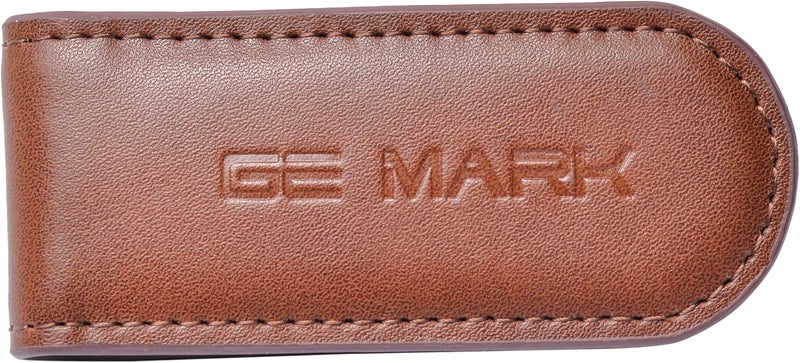 GE MARK Leather Money Clip - Strong Magnets Holds 30 banknotes - for Men - Cash Leather Card Holder - Gift Box - Image 2
