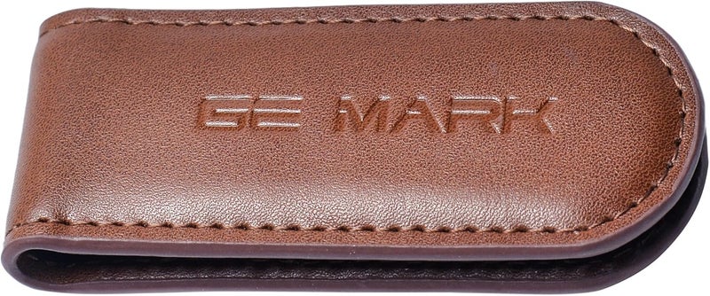 GE MARK Leather Money Clip - Strong Magnets Holds 30 banknotes - for Men - Cash Leather Card Holder - Gift Box - Image 3
