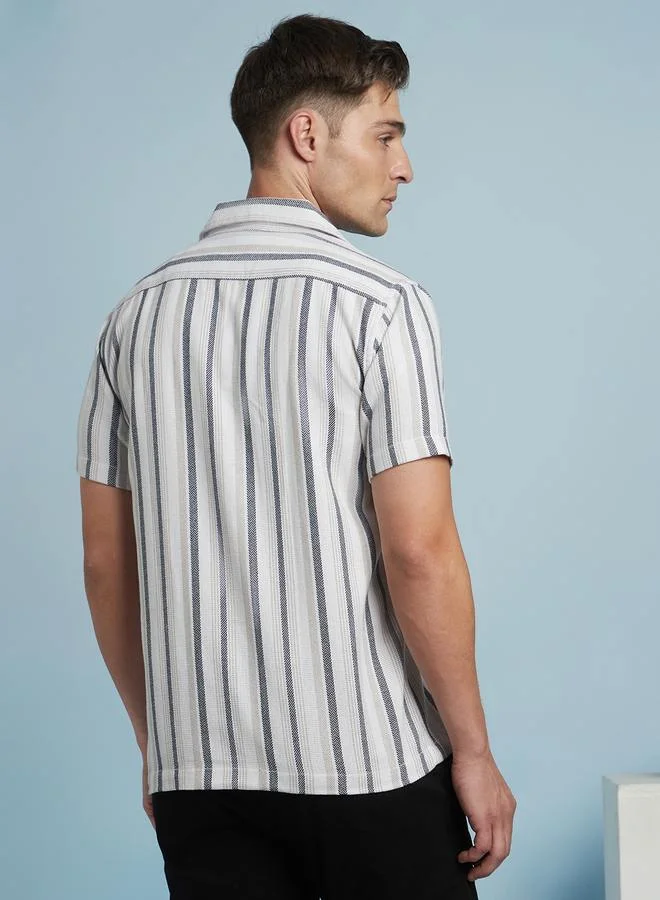 Dennis Lingo Stylish Navy Shirt For Men Featuring A Classic Solid Pattern And Comfortable Fit