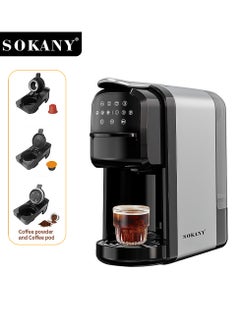 sokany 3 IN 1 Multiple Capsule Coffee Maker Automatic Nespresso Machine 1400W Black  - Image 1